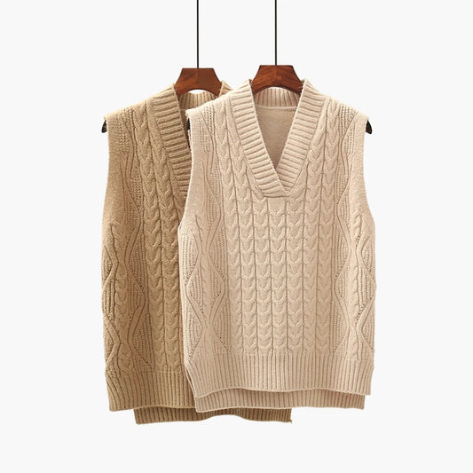 Twist Pullover V-Neck Sweater Vest for Women