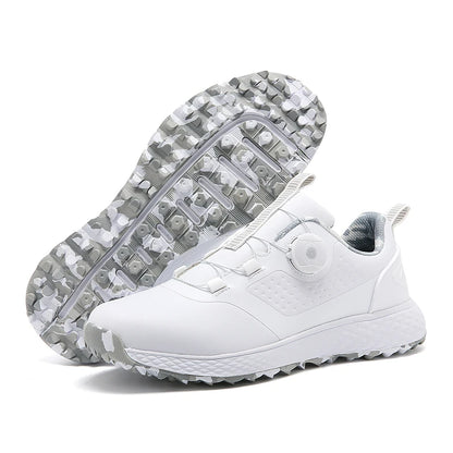 Waterproof Non Slip Lock Button Golfer Shoes