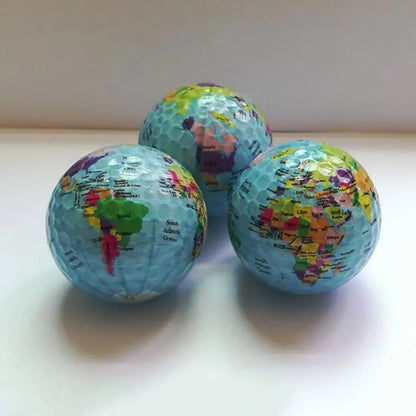 Golf Practice Outdoor Indoor Ball - Earth Pattern Golf Ball Print