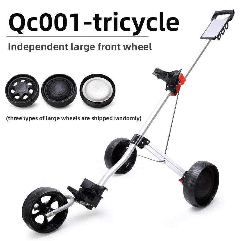 PGM Foldable 3/4 Wheel Golf Trolley Push Cart
