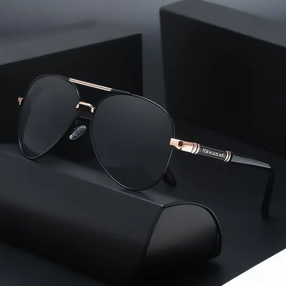 Polarisierte Sonnenbrille mit Metallrahmen für Herren