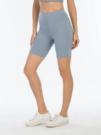 Sexy Gym Shorts - Woman Skinny Stretch Solid Color Shorts