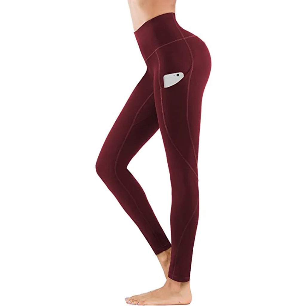 Elastische Yogahose mit hoher Taille für Damen