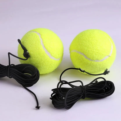 Single tennis training base with string