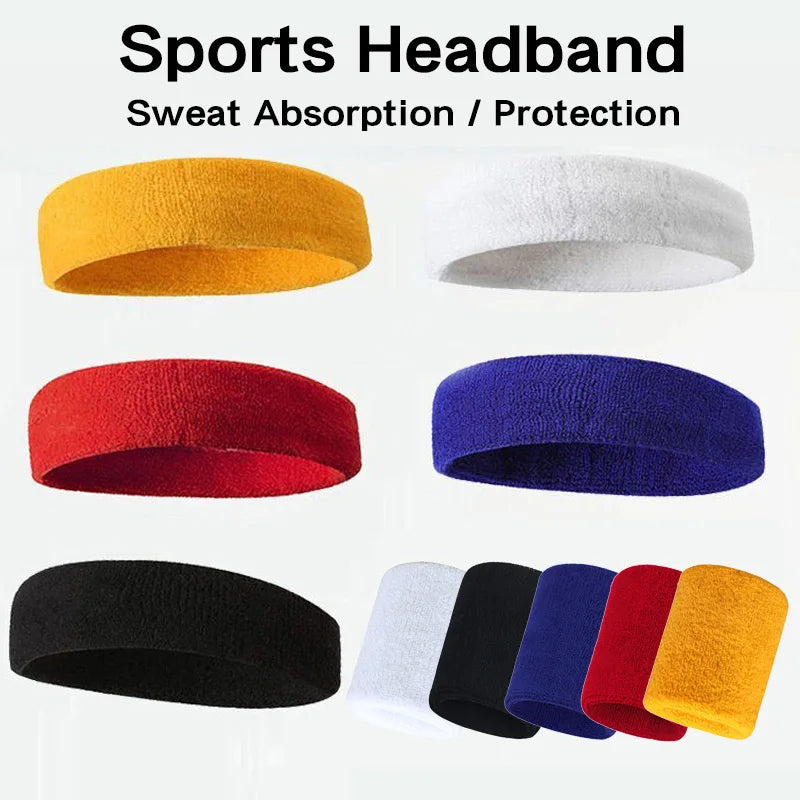 Elastic Cotton Athletic Headband for All Sports for Men & Women