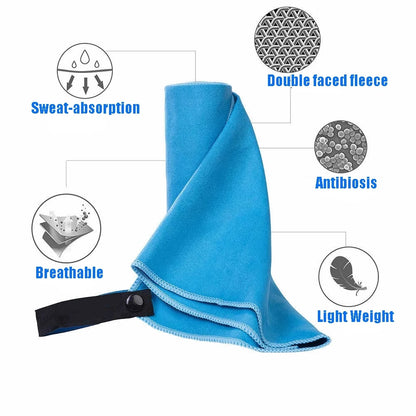 Serviette de sport en microfibre à séchage rapide – Absorbante et portable