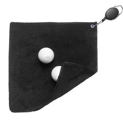 Serviette de golf en microfibre à séchage rapide avec crochet rétractable