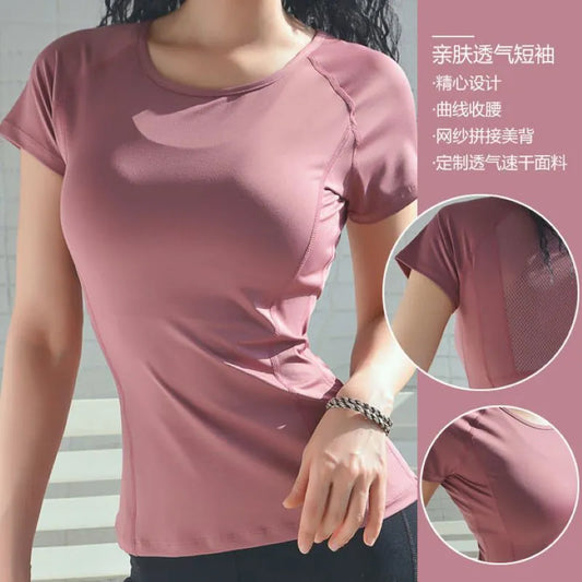 Mesh Short-Sleeve Plus Size Top for Women