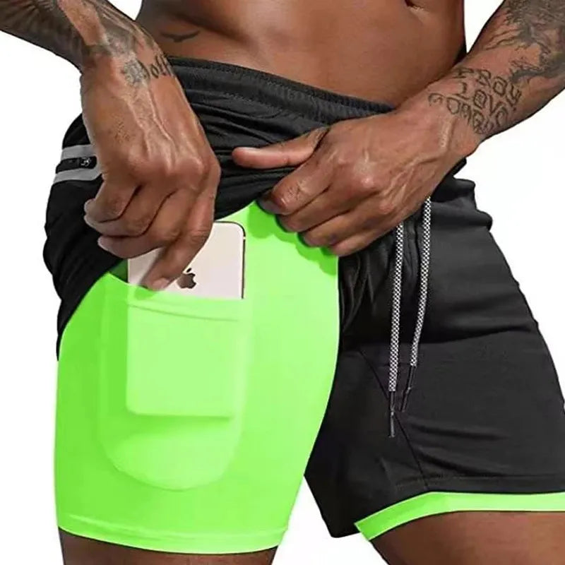 Double-Deck 2-in-1 Sport Shorts for Men