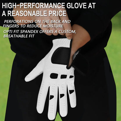 6-Pack Men's Left Hand Golf Gloves with Ball Marker