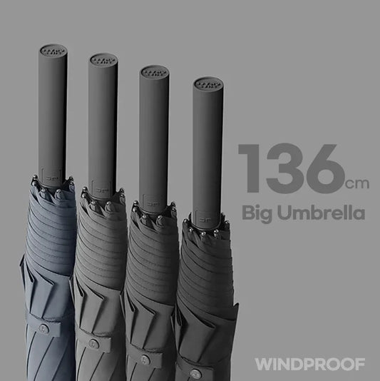 Luxury 136cm Windproof Automatic Golf Umbrella