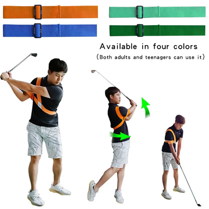 Golf Swing Trainer Aid with Swing Strap