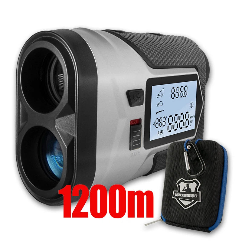 Télémètre laser de golf rechargeable 1200 m avec verrouillage du drapeau ajusté en pente