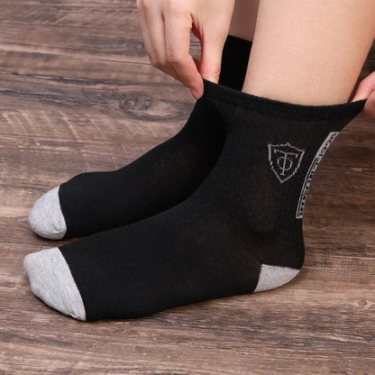 5Pairs Breathable Cotton Sports Socks - Winter Men Socks