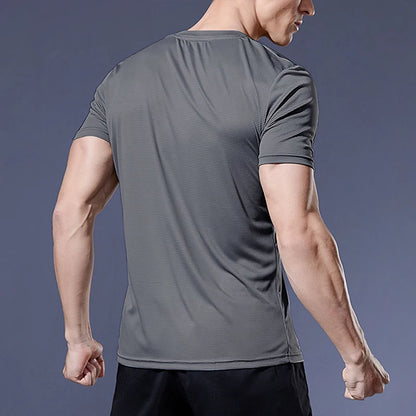 Chemise de course à compression à séchage rapide pour hommes