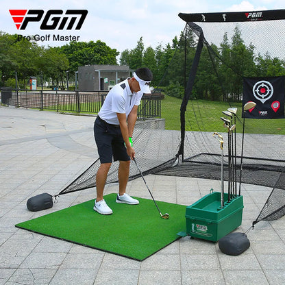 PGM Golf Hitting Mat - Indoor/Outdoor Mini Practice Pad with Tee