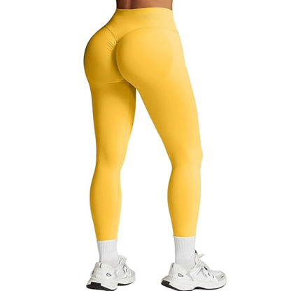 Women's Solid Waist Seamless Yoga Pants