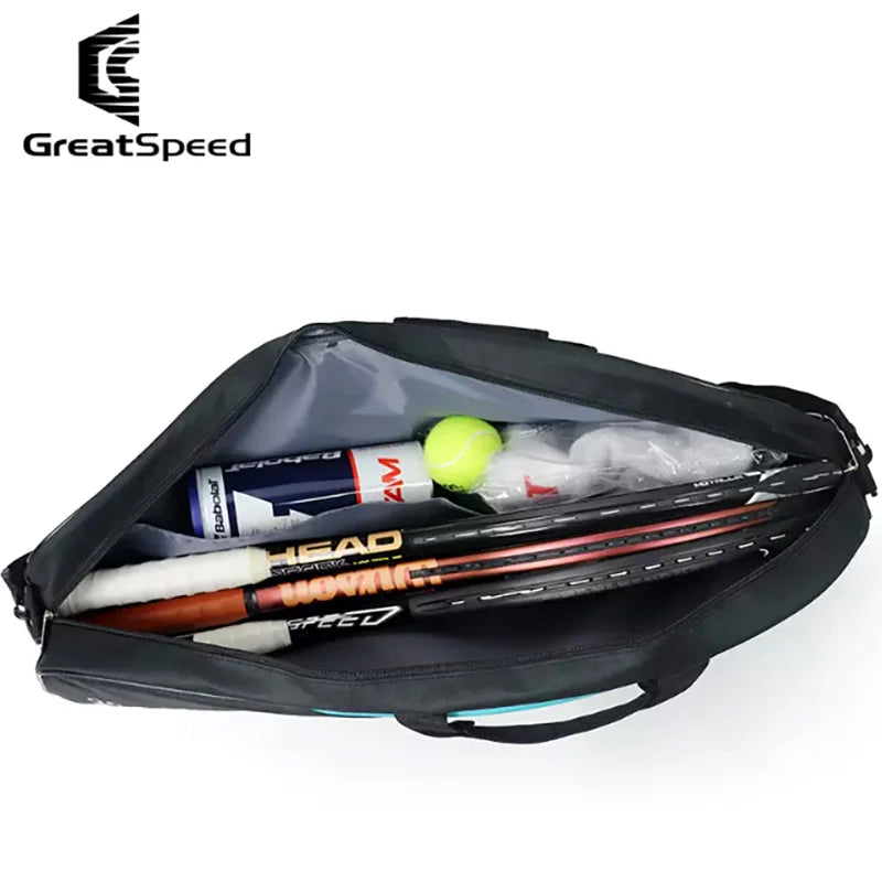 Sac de sport pour raquettes de tennis et de badminton GREATSPEED 3 pièces