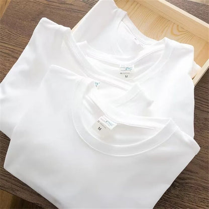 Stylish Solid Color Summer Cotton T-Shirts for Couples