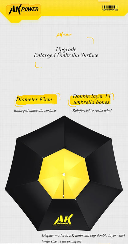 Regenschirmhut, faltbar, verstellbar, Sonne, Regenkappe, Golf-Sonnenschutz