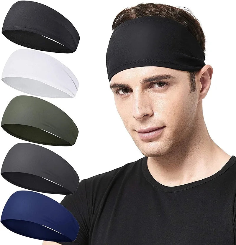 Absorbent Elastic Sports Headband for Men and Women