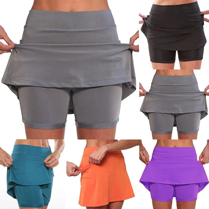 Women's Summer High Waist Golf Skirt with Pockets