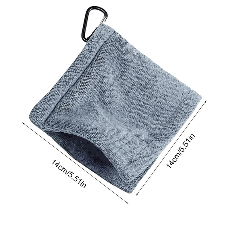 Microfiber Square Golf Towel with Carabiner