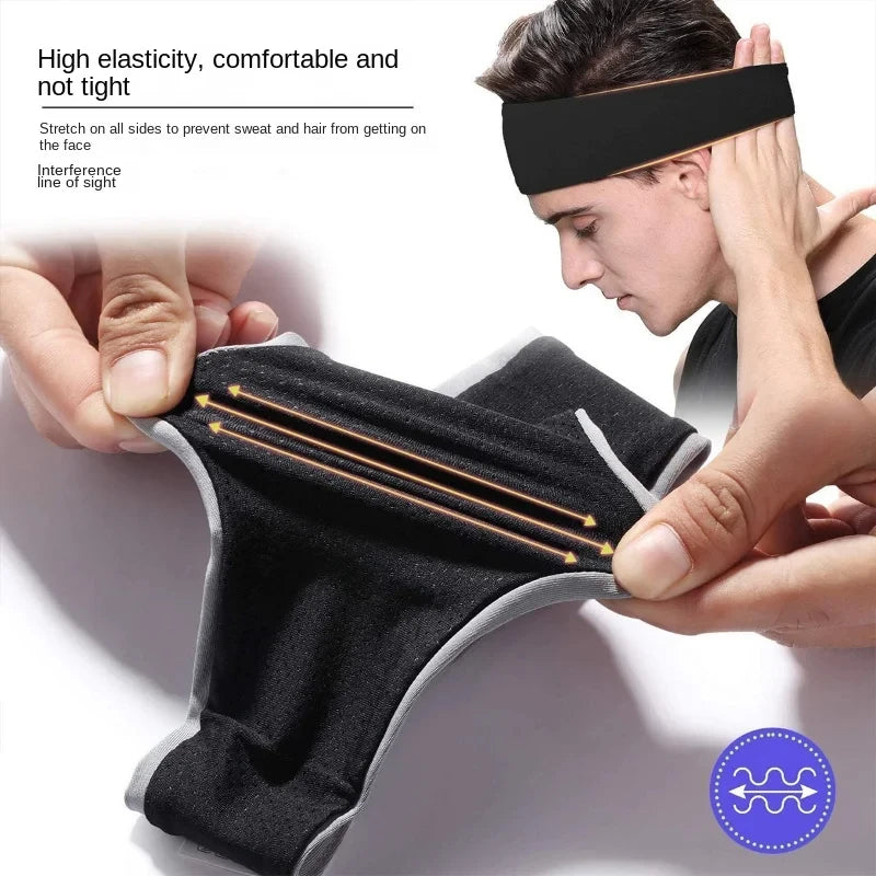 Elastic Sweatband Headband for Men and Women for All Sports