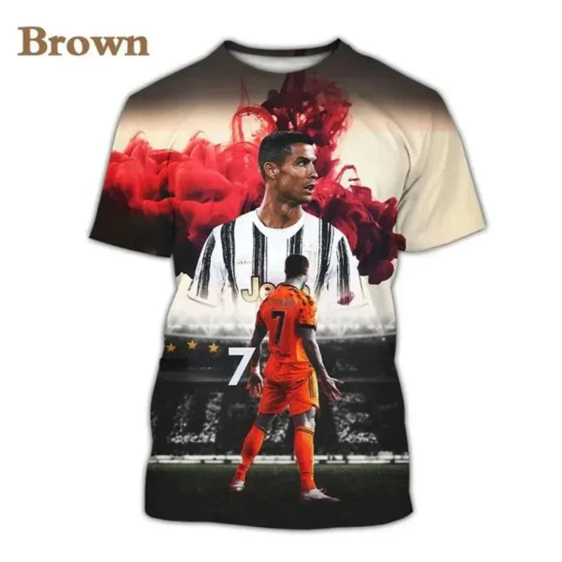 Men's 3D Print Casual Football Hip Hop T-Shirt