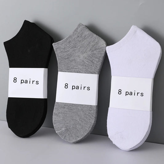 8 Pairs Women/Men Boat Socks