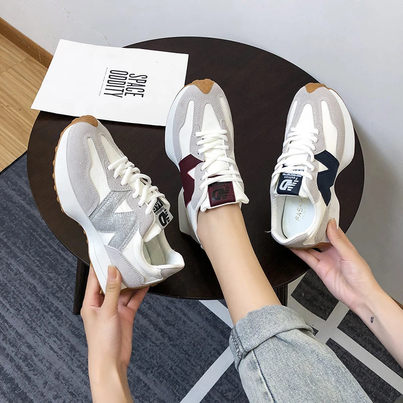 Women's Designer Lace-Up Vulcanized Shoes