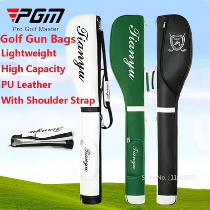 TTYGJ Lightweight PU Leather Golf Gun Bag