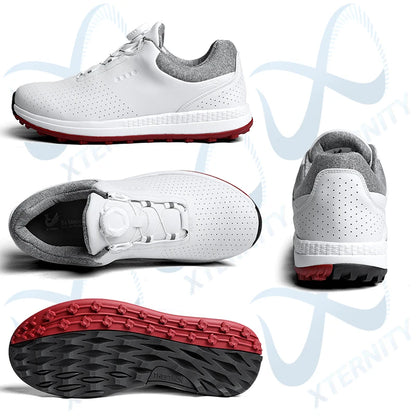 Chaussures de golf respirantes sans crampons de luxe pour hommes