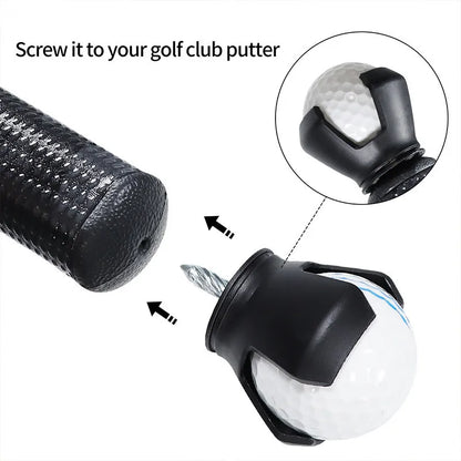 Golfballpflücker aus Zinklegierung mit Gummiklemme