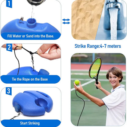 Base résistante d'aides à l'entraînement de tennis avec la corde élastique