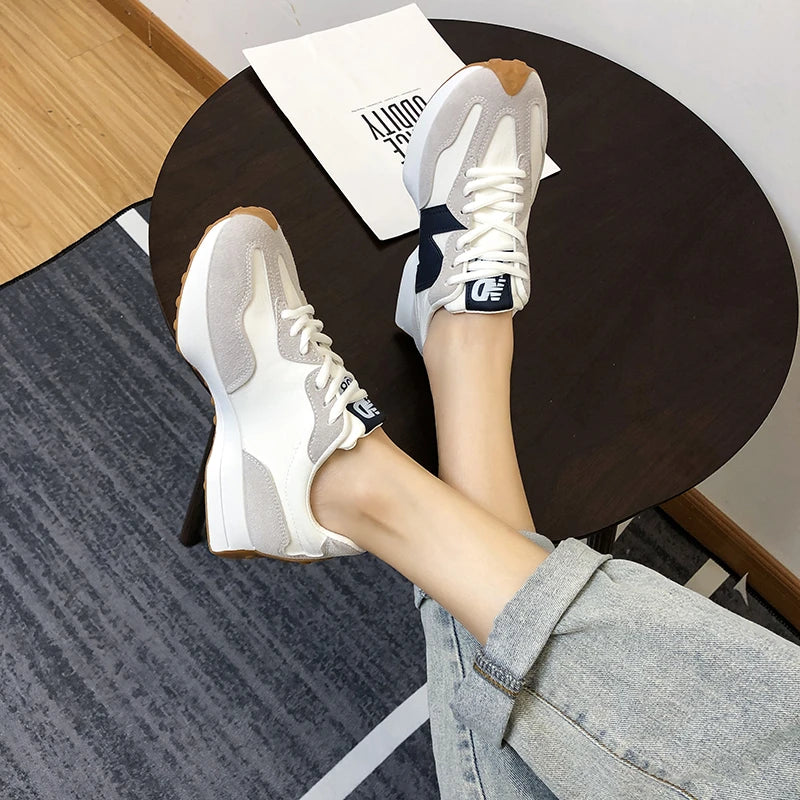 Women's Designer Lace-Up Vulcanized Shoes