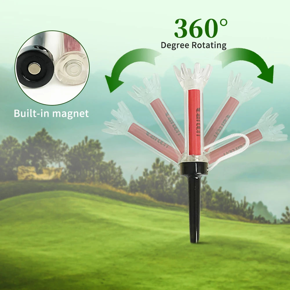 Caiton 5pcs Magnetic Golf Tee - 360° Bounce, 2 Sizes