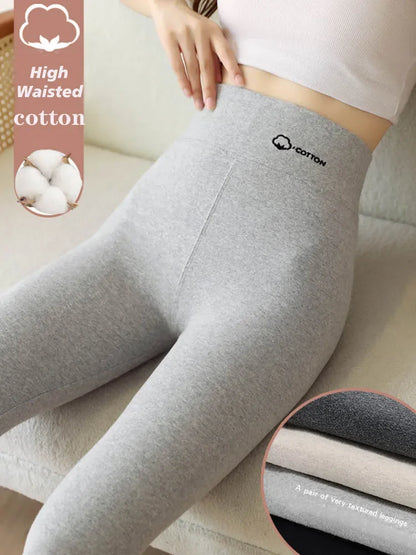 Leggings d'hiver en velours polaire thermique pour femmes