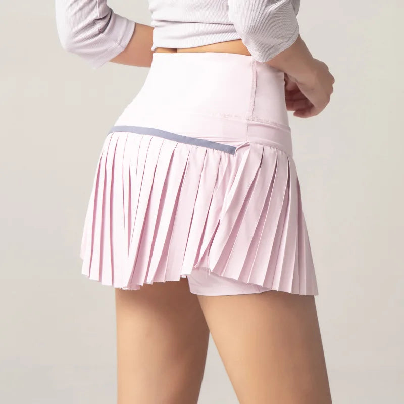 Jupe-short athlétique plissée de tennis et de golf pour femmes