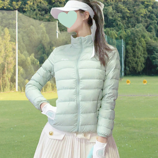 Atmungsaktive Langarm-Golf-Windjacke für Damen