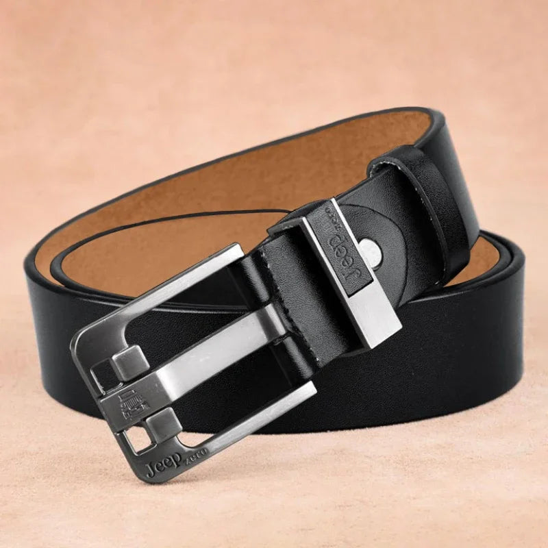 Ceinture pour Homme en Cuir Véritable - Boucle en Métal