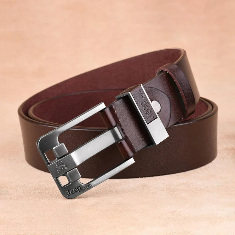 Ceinture pour Homme en Cuir Véritable - Boucle en Métal