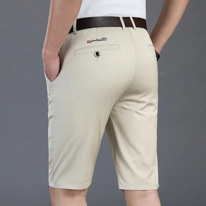 Men's Summer Knee-Length Cotton Golf Shorts