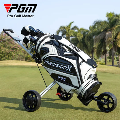 PGM Foldable 3/4 Wheel Golf Trolley Push Cart