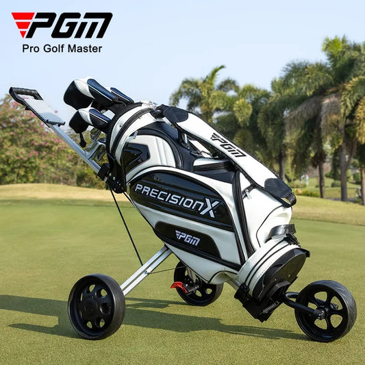 PGM Foldable 3/4 Wheel Golf Trolley Push Cart