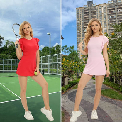 Robe de sport slim pour femme, tennis, golf