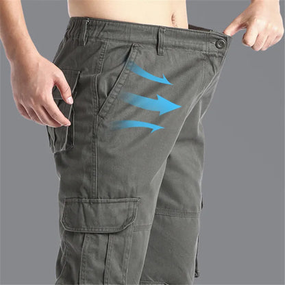 Pantalon tactique d'extérieur avec grandes poches pour homme