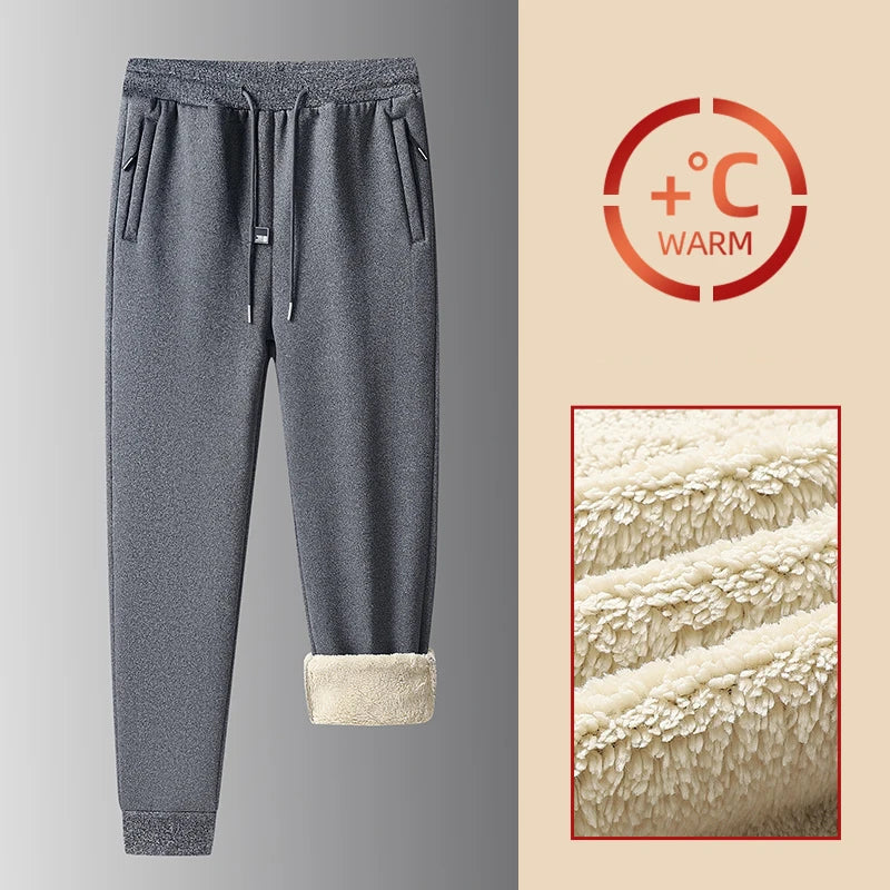 Men's Warm Cashmere Fleece Casual Sports Pants