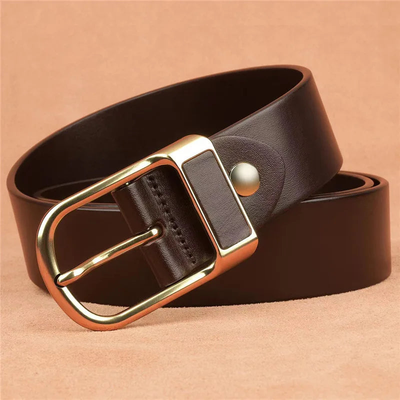 High-Quality Leather Cowboy Belt for Men