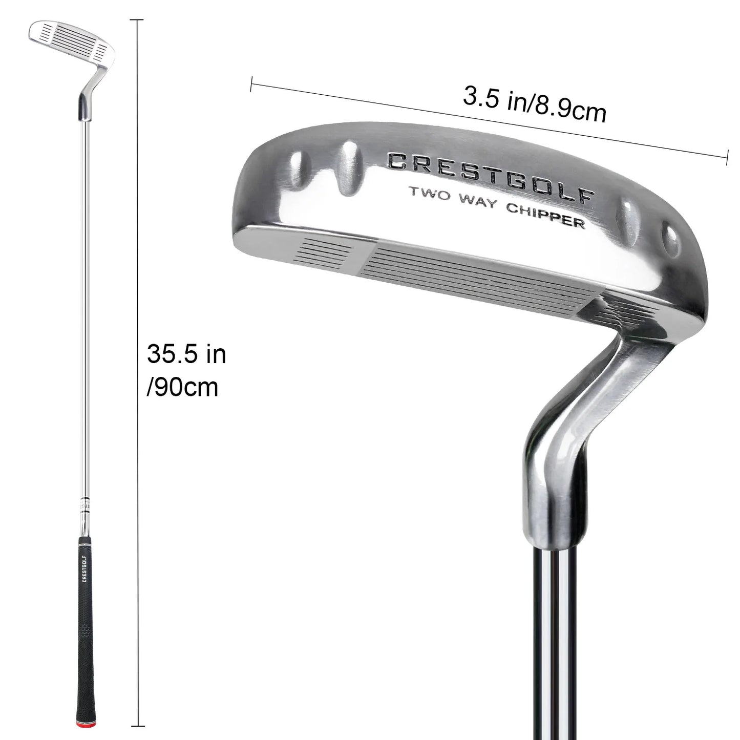 Putter de golf bidirectionnel CRESTGOLF - Déchiqueteuse de 35,5 pouces